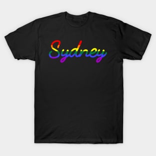 Sydney Pride Festival LGBT Rainbow Flag T-Shirt